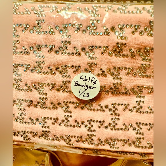 Wolf & Badger Rhinestone Pink Tights - Picture 1 of 5